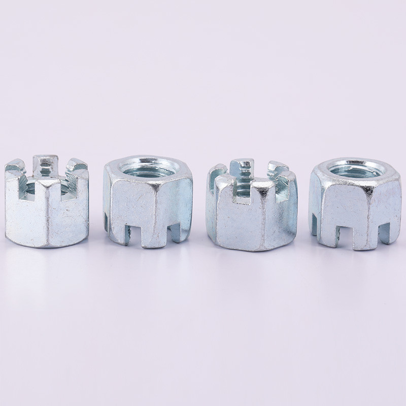 Slotted Round Lock Head Hexagon Slotted Castle Crown Nuts Hexagon