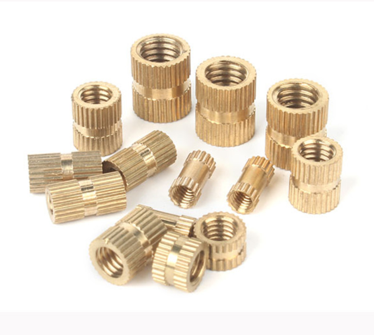 M3M12 Brass Knurled Nut Through Hole Inlaid Injection Knurled Copper Nuts