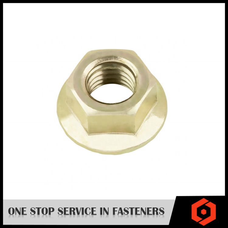 Carbon Steel Hexagon Flange Nuts Hexagon Locking Nuts With Flange