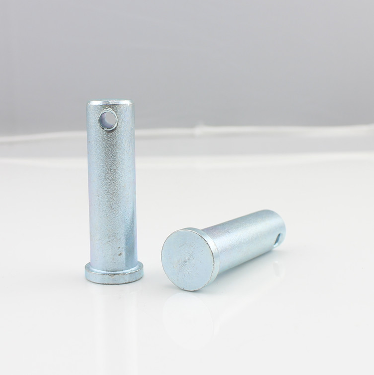 Carbon Steel Flat / Round Head Clevis Pin With Grooved Ends