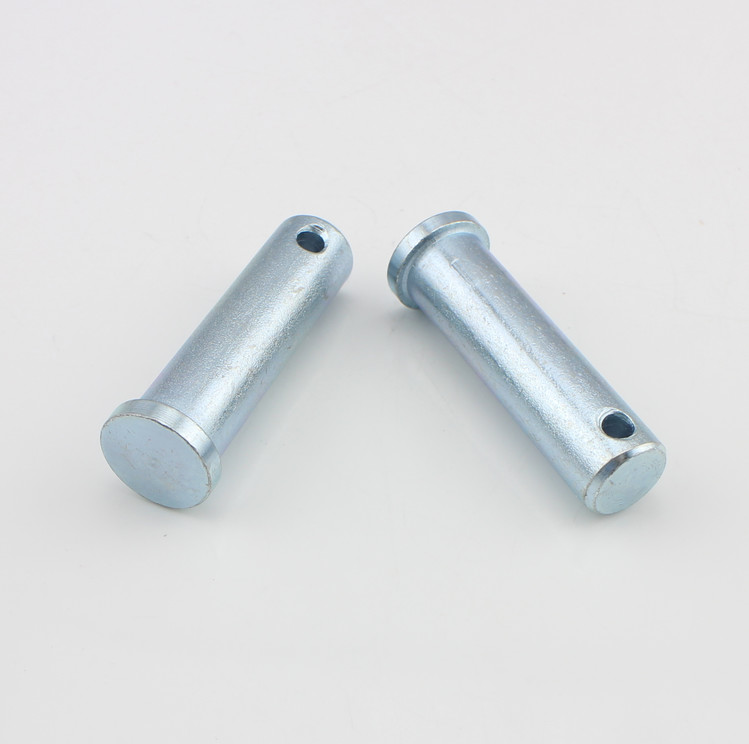 Carbon Steel Flat / Round Head Clevis Pin With Grooved Ends