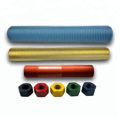 M4-M100 PTTF Thread Rods Xylan Coated Stud Bolts And Nuts