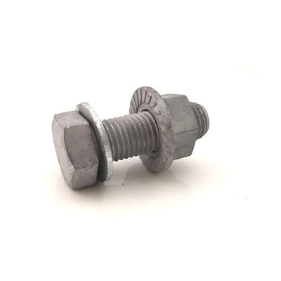 Hot Dip Galvanized Composite Screws Full Threaded Hex Bolt With Flange Nut And Washer