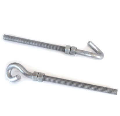 Galvanized Pigtail Eye Bolt Pigtail Hook Bolt For Electric Power Fittings