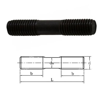 Double Ended Thread Rods High Tensile M10 M20 Black Zinc Metric Stud Bolts