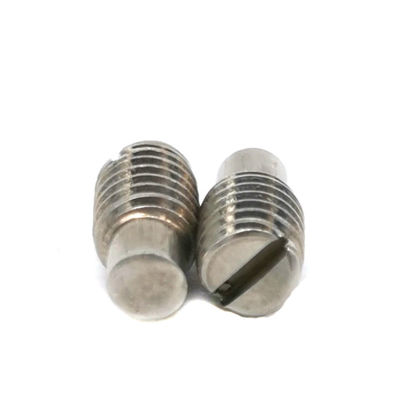 DIN 417 Slotted Set Screw Carbon Steel Stainless Steel Set Screw With Dog Point