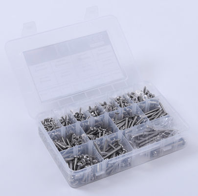 M3 4 5 6 Self Tapping Screws Assortment Kit Pan Head and Flat Head 304 Stainless Steel Screws