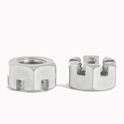 GB6178 Stainless Steel Hexagon Slotted And Castle Nut 18-8 Stainless Steel DIN935 Slotted Hex M16 Castle Nuts