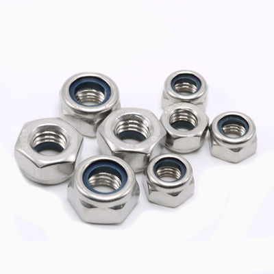 GB889 Stainless Steel DIN982 Hex Nylon Insert Lock Nut ISO7040 Nylon Insert Lock Nut Prevailing Torque Type Hexagon Nuts
