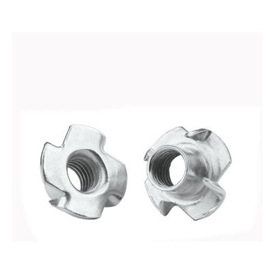 DIN1624 Carbon Steel Zinc Plated Four Claw Tee Nut Furniture Wood Insert Nut