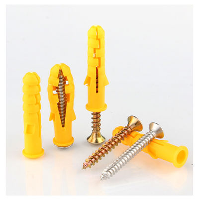 Plastic Drywall Wall Anchors Nylon Wall Plug Anchor With Self Tapping Screws For Plasterboard