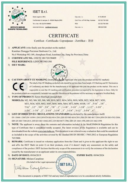 China Kunshan Grace  Hardware Co., Ltd. certificaten