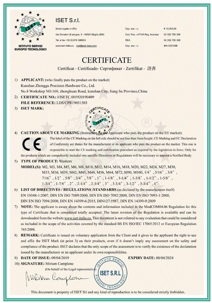 China Kunshan Grace  Hardware Co., Ltd. certification