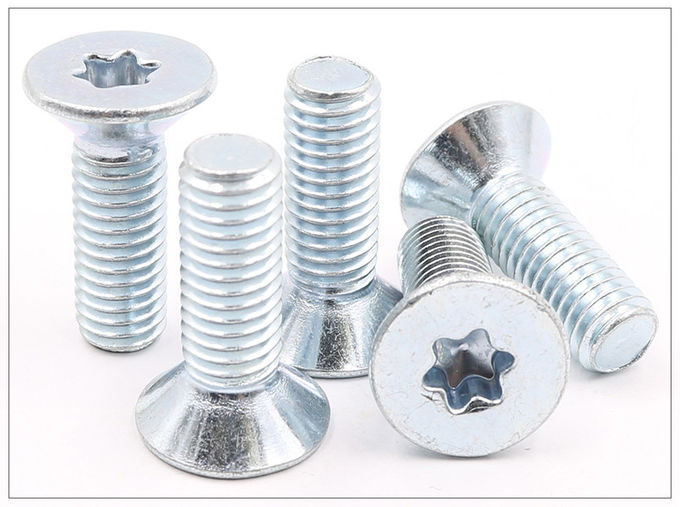 Zinc Plated Steel Torx Countersunk Head Screws GB2673 Torx Drive Flat Head Screws
