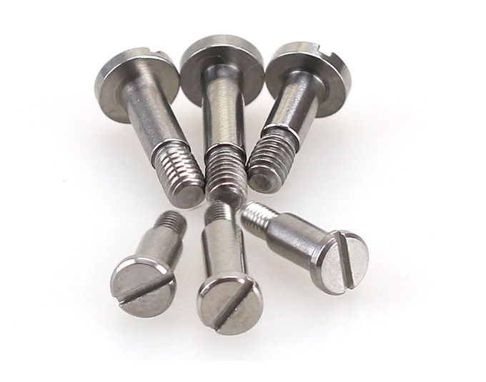 Stainless Steel Slotted Head Shoulder Screws Wheel Bolts With Metric Thread